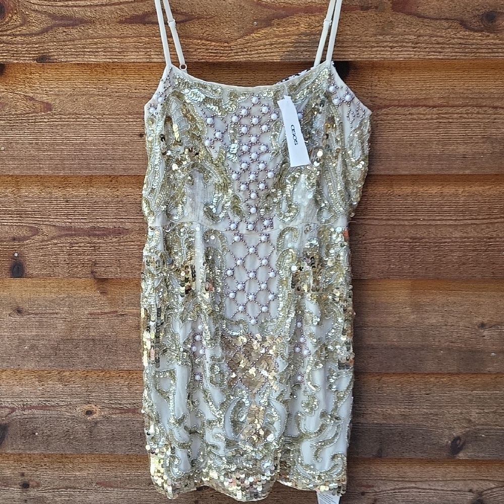 ASOS Gold Sequin Mini Dress